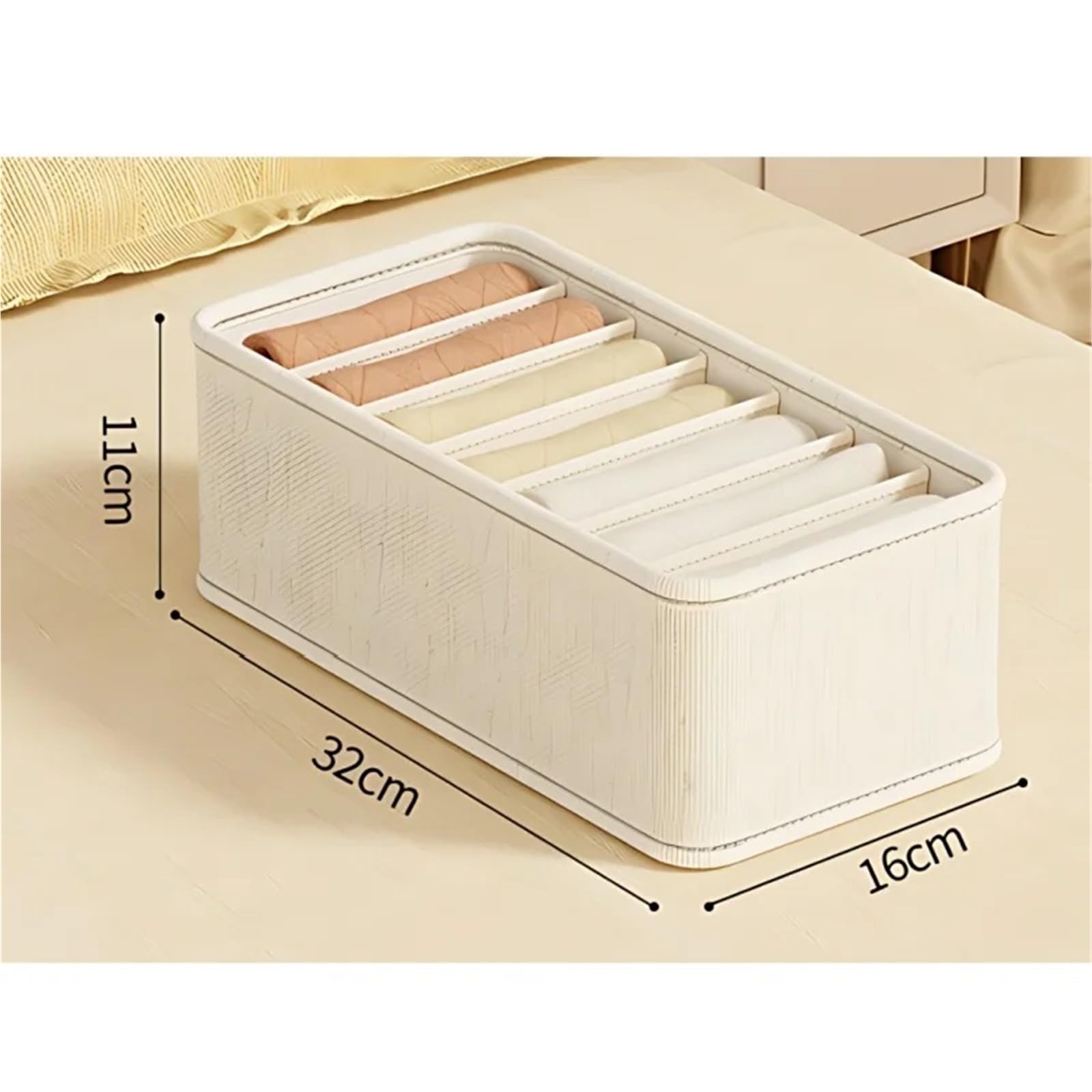 Aufbewahrungsboxen für Unterwäsche 1/2/4PCS Unterwäsche Aufbewahrungsbox Faltbare Schublade Fach Organizer Multifunktionale Wasserdichte Closet schubladen organizer kleidung(Small-7Cells,4PCS)