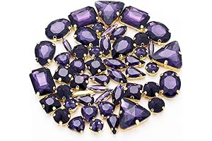 Rhinestones Beads - 50PCS Premium Glass Crystals in Convenient Dirt Bag