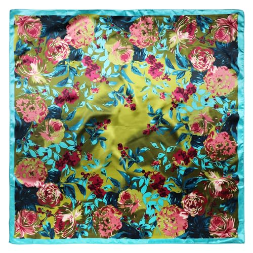 Image of Women's 35 inch Satin Square Silk Like Hair Scarves and Wraps Headscarf for Sleeping | Silk Feel Neckerchief, Hair Scarf, Fashion Bandana, Headscarf, Headband, Hair Wrap Sleeping, Daily Fashion Styling
