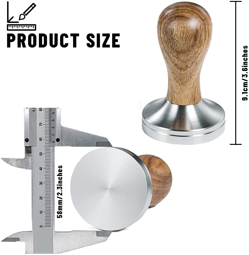 58mm Espresso Tamper - Barista Hand Tamper with Mat -2 58mm Espresso Tamper - Barista Hand Tamper with Mat -2