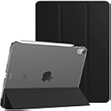 for iPad PRO 11 Inch 1st [ PRO 11 2018 1 Gen ] A1980 A1934 A2013 A1979 Trifold Hard Smart PC Translucent Back Cover - Coal