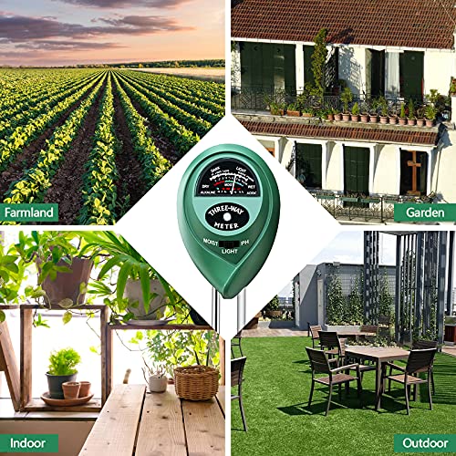 PH-vochtigheidsmeter, 3-in-1 pH-meter, licht/vocht/zuur, voor industrie/tuin/boerderijen, binnen of buiten - Image 6