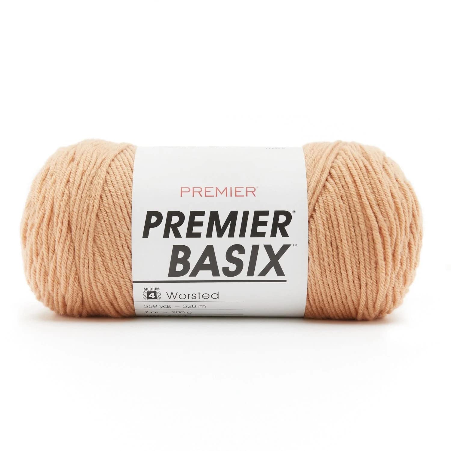Basix Yarn pelote de laine beige acrylique pour aiguilles et crochet
