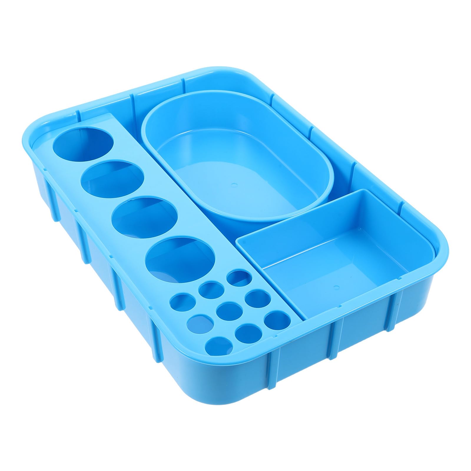 Dispensador de Medicamentos Médico Azul de Plástico Compartimentos Integrados y Diseño Apilable Vertical para Hospitales y Salas de Infusión
