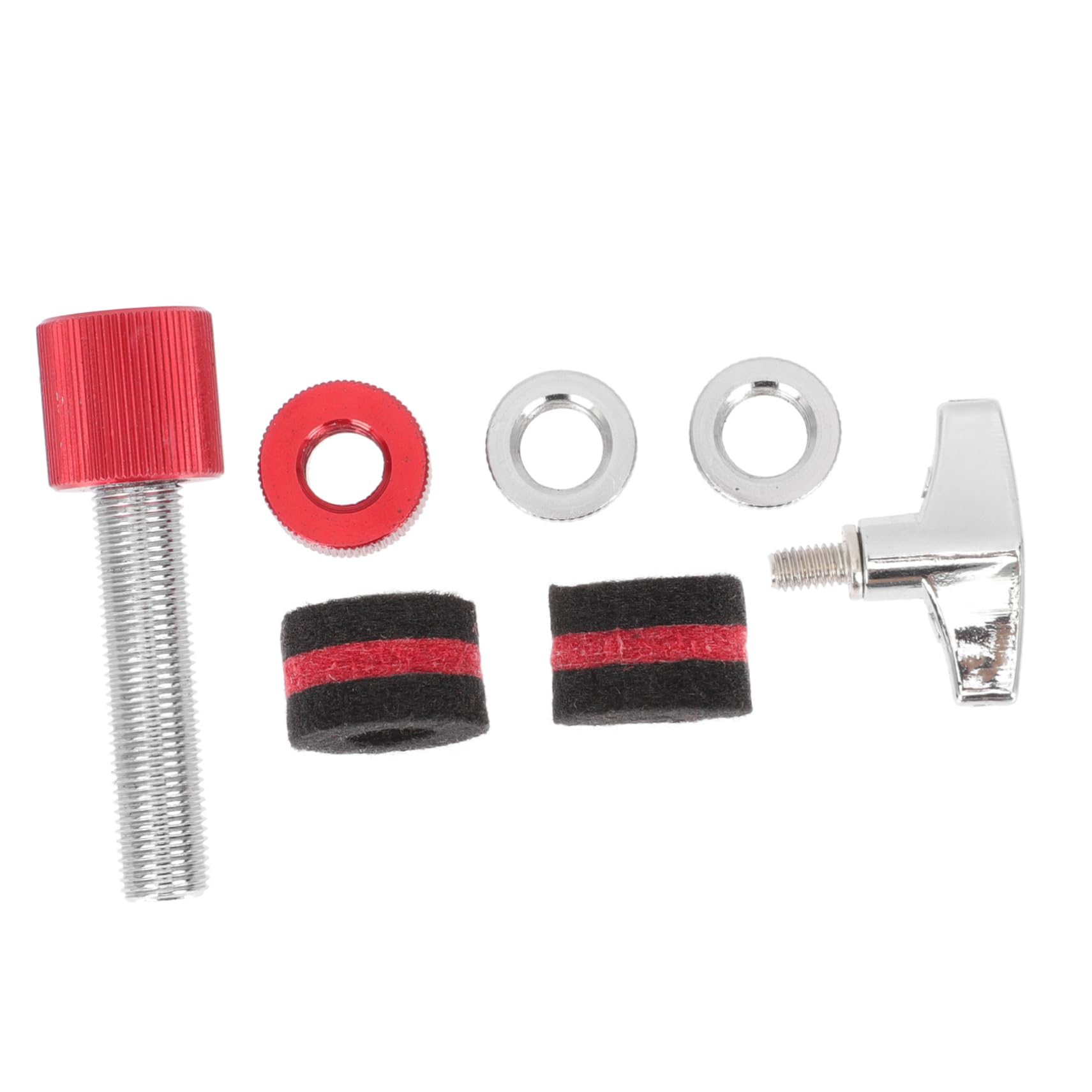 Levemolo Set Drum Clutch Hat Tambourine - Hat Cymbal Clutch Drum Hardware Drum Accessories - Hat Clutch Quick Release Hi-hat Stand Hi Hat Clutch Percussion Accessories Aluminum Alloy Red