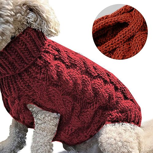 Chaud Pull pour Animaux, Doggy Vêtements pour Chien de Compagnie Petite Taille, Cat, Chiot et Chat,Rouge,M – Image 5