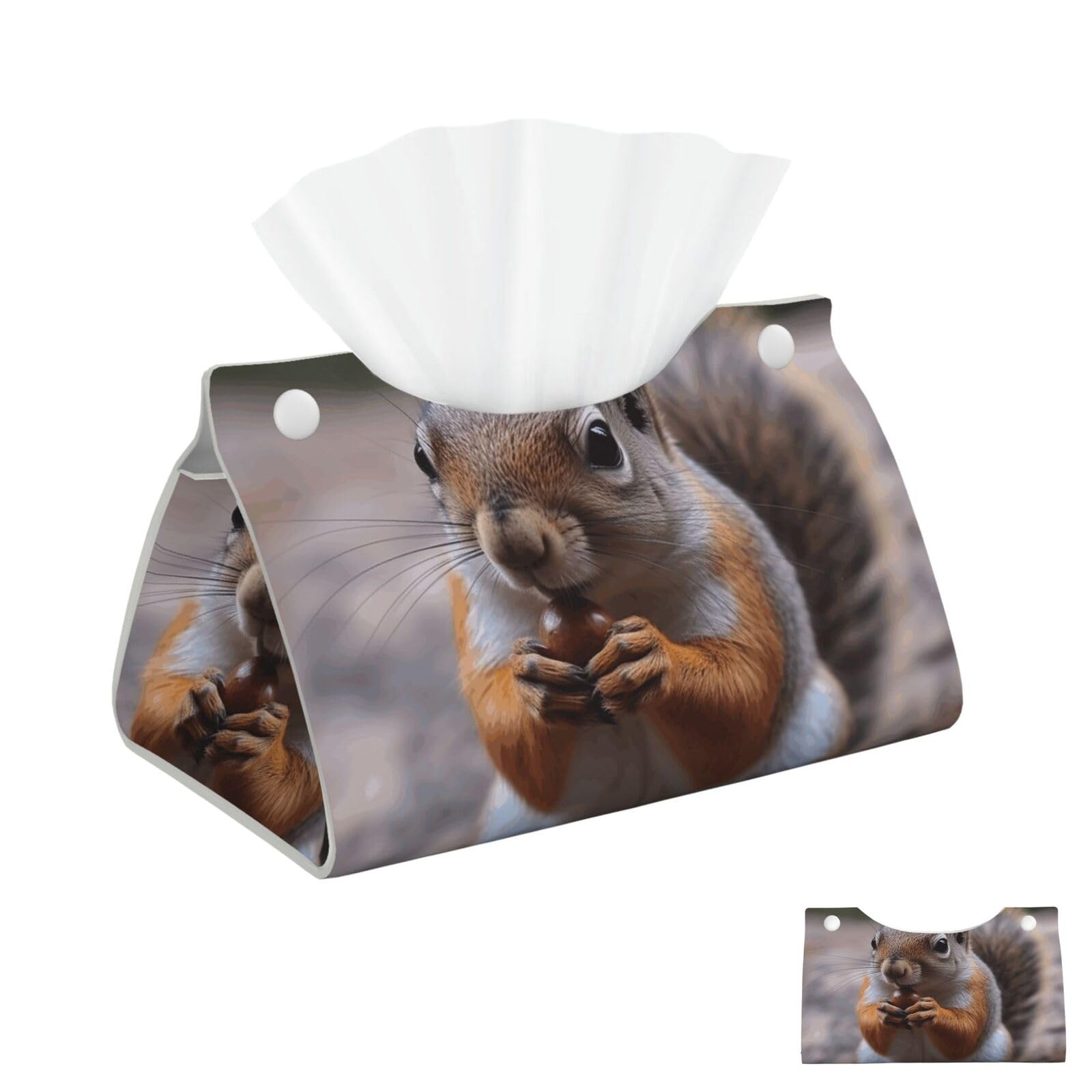 Cute Squirrel Tissue Box Cover Square Cube Boxes