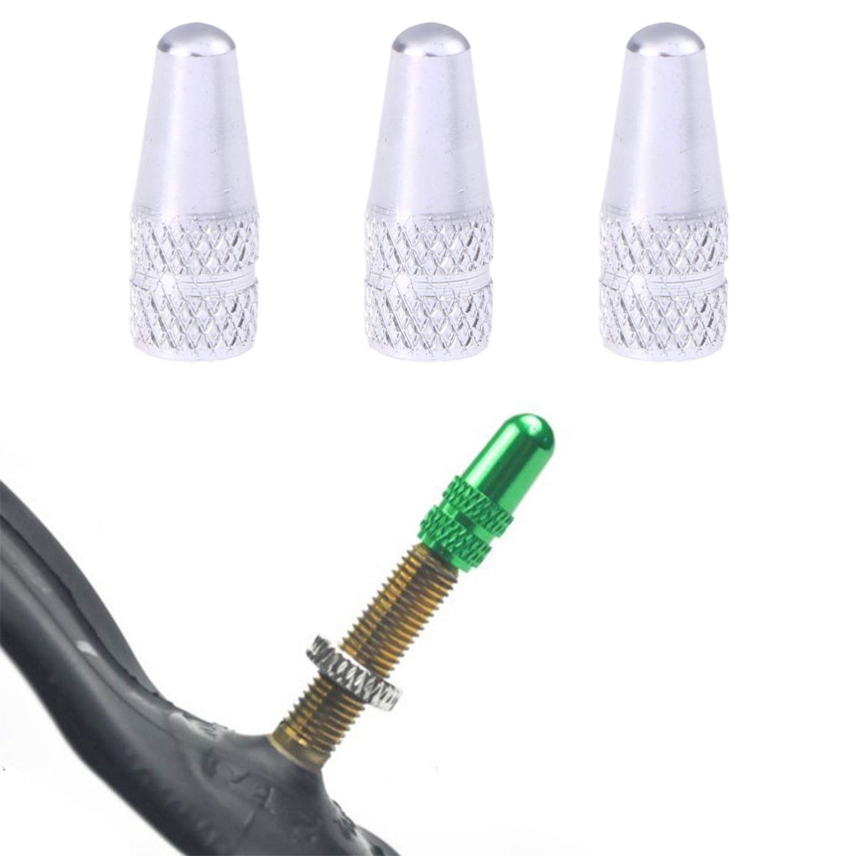 NOLITOY MTB Stem 6 Pcs Tire Covers Cycling Tubeless Valve Stems French Caps s Black Bike MTB Valve Stems Black Hat Tire Cover Circulation Valve Riding Valve Cap