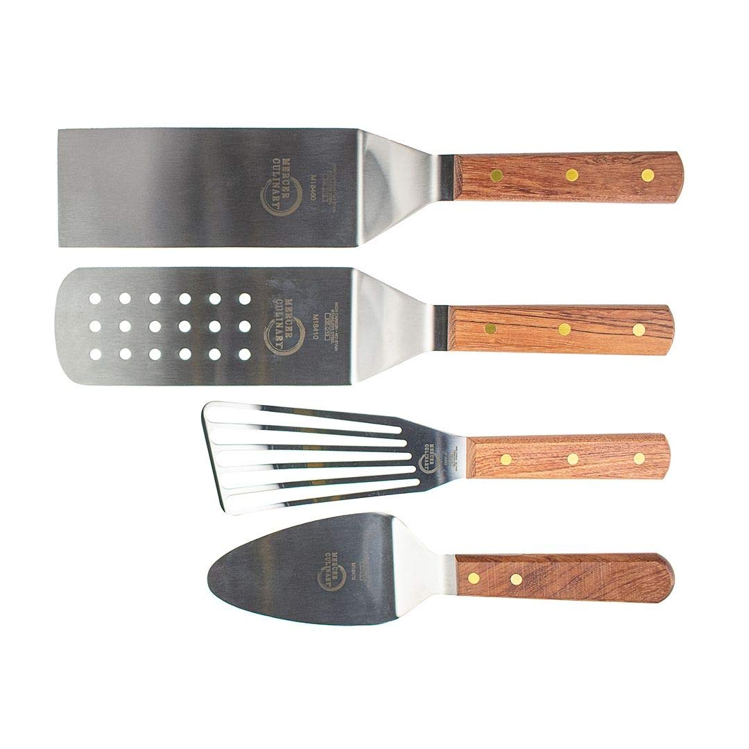 Mercer Culinary Mercer Praxis Rosewood Turner | 4-Piece Spatula Set, One Size