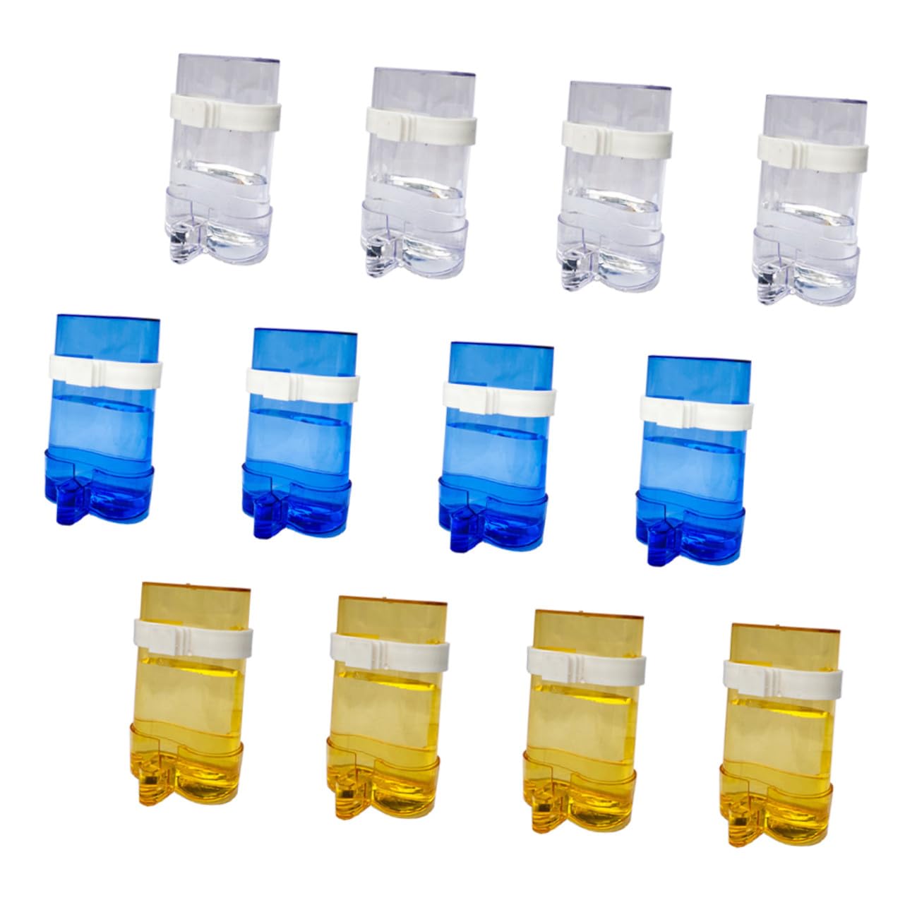 VICASKY 12 pièces Distributeur Automatique pour Oiseaux avec Abreuvoir et Mangeoire Transparent pour Cage à Perroquets et Perruches et Facile à Nettoyer