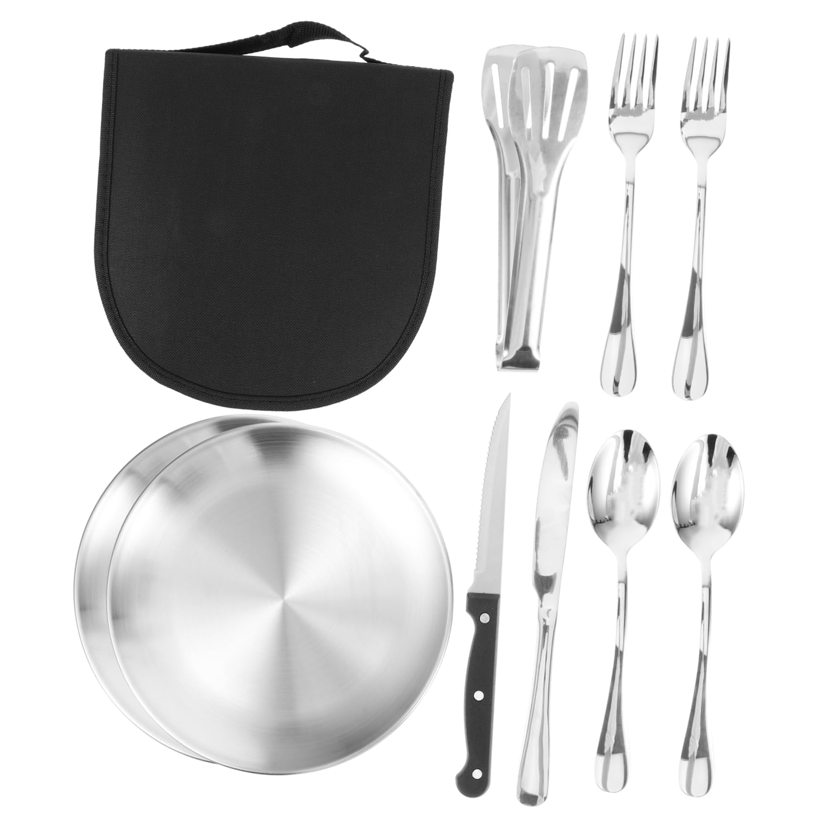 1 Set Di Posate Da Esterno in Acciaio Inossidabile Set Di Utensili Da Picnic Kit Di Utensili Da Campeggio Portatili
