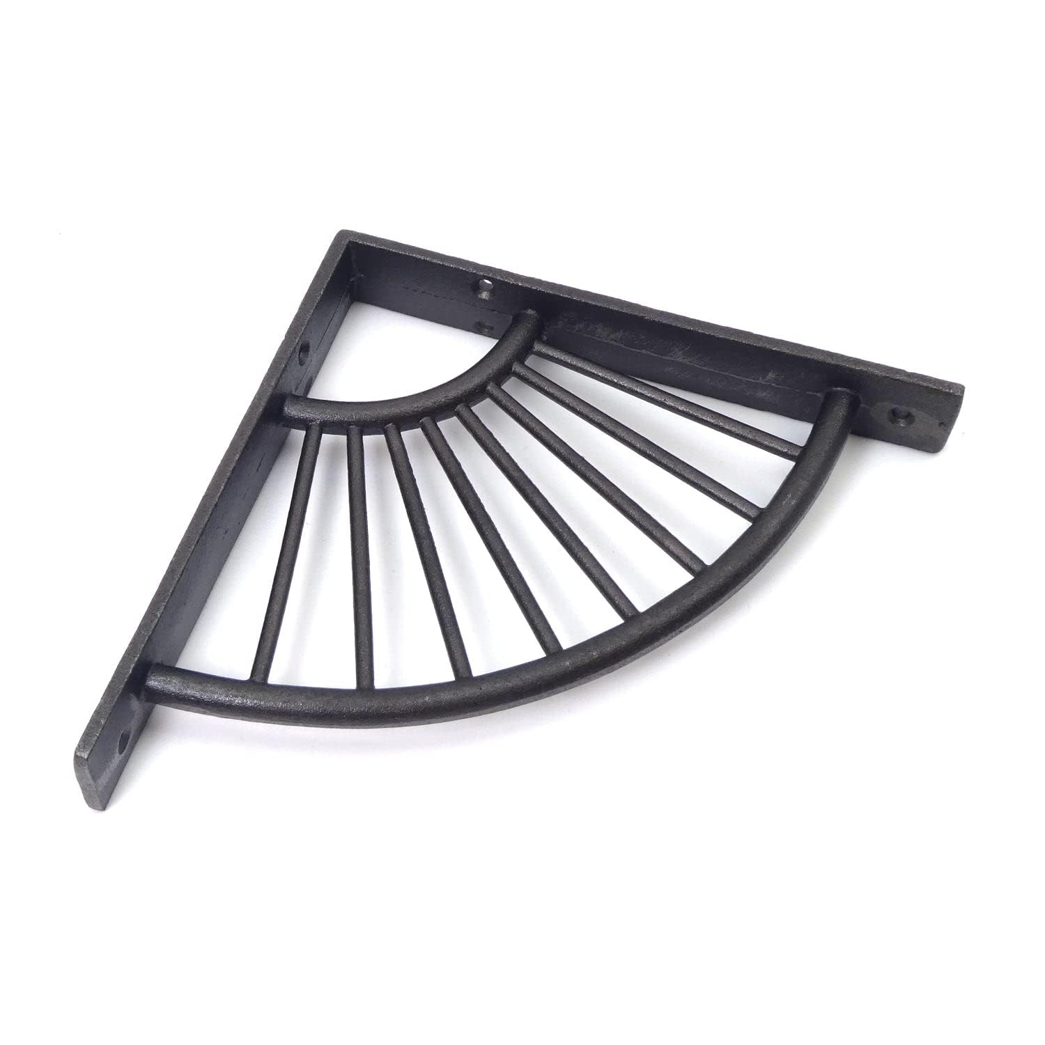 Oakcrafts Grey - Pair Of Antique Cast Iron Sunrise Design Shelf Brackets - 180Mm X 180Mm