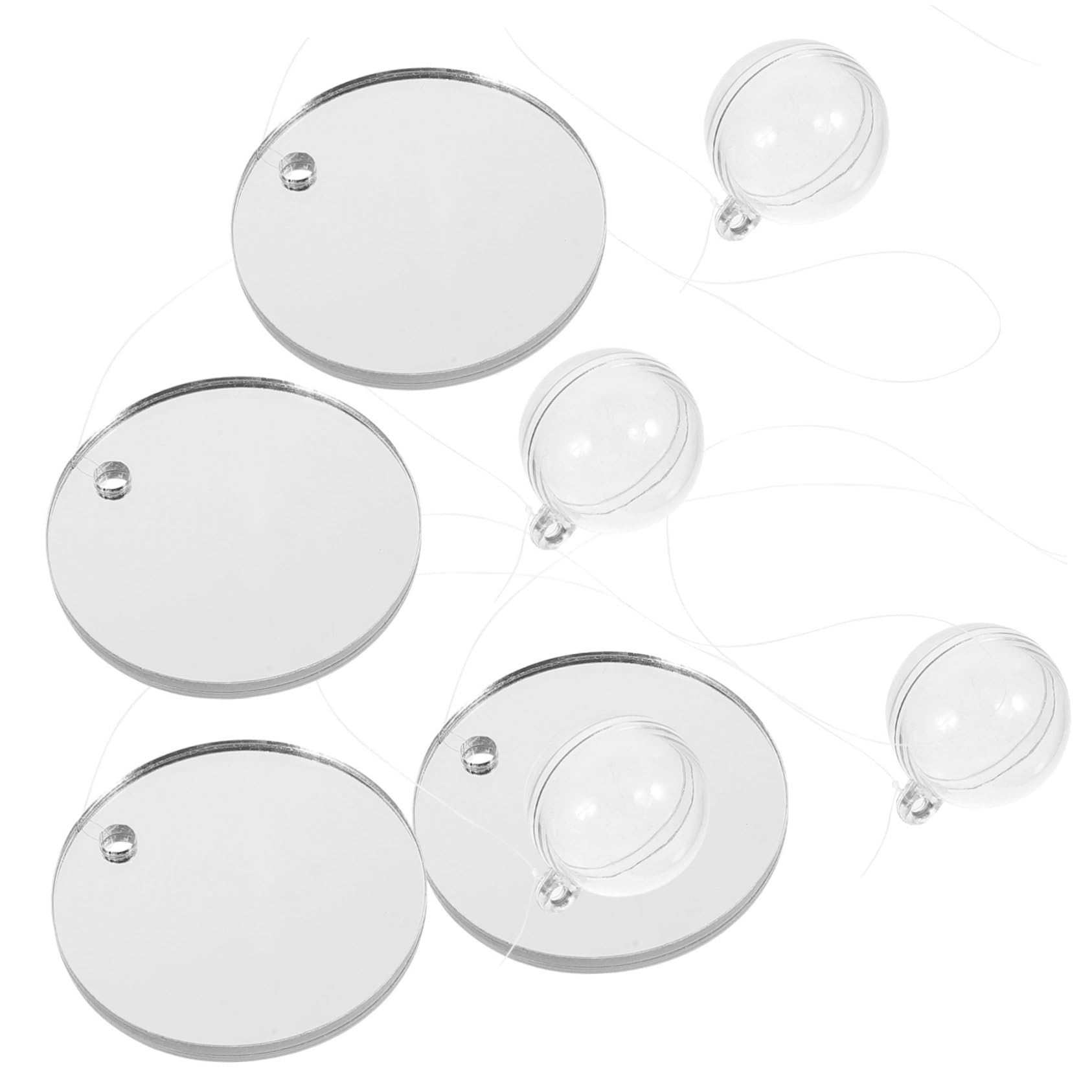 BESPORTBLE 20piezas Espejos para Acuarios De Betta Espejos Flotantes Redondos De Accesorios para Peceras Decoración para Acuarios De Agua Dulce y Salada