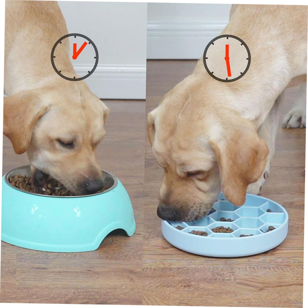Levemolo Ciotola per Cani Anti-ingozzamento in Silicone Design Unico e Angoli Arrotondati, Ciotola Lenta per Cani Blu per Prevenire Vomito e Gonfiore