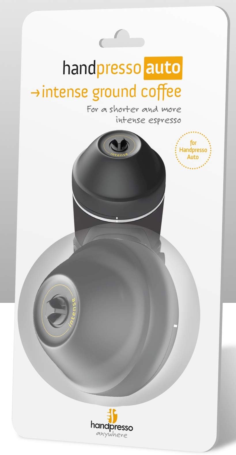 Handpresso Auto Hybrid Ground Coffee Intense Portafilter, Black, 20 x 10 x 4 cm