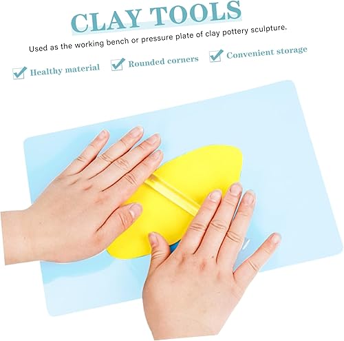 Miniatura 3 de Didiseaon 8 unids arcilla Mat Herramientas de resina Herramientas epoxi Tabla de cortar niños Plato de presión de plastilina Hoja de cerámica Tabla