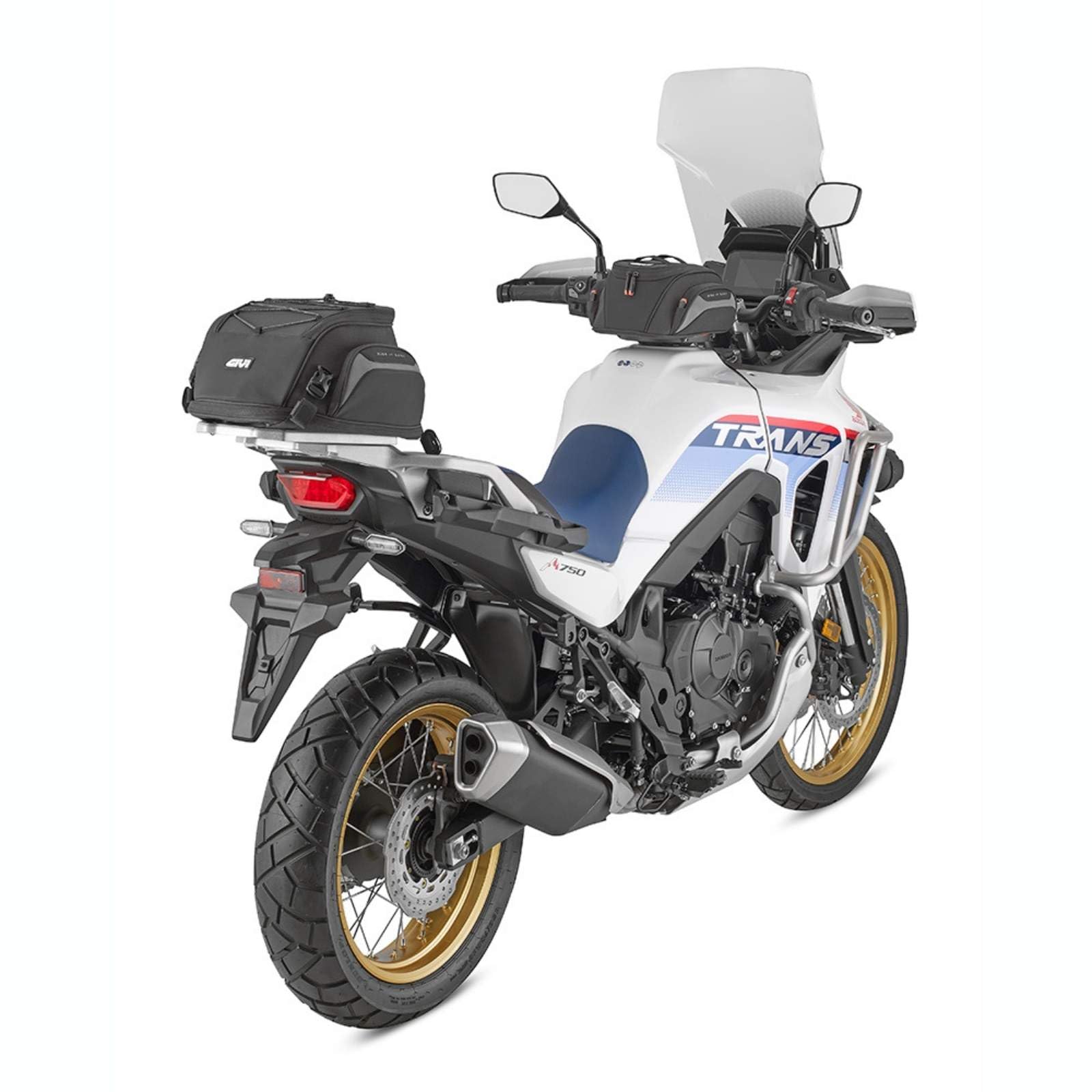 GIVI Borsa da Sella Moto EASY08 19-23L Estensibile con Copertura Antipioggia e Fissaggio a Cinghie - Nero