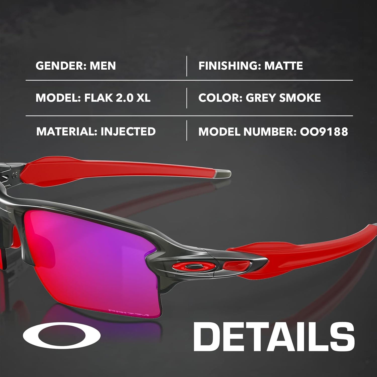 Oakley FLAK 2.0 XL OO9188 Rectangle Shape Sunglasses With Official Eyewear Kit