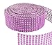 Y&Y Star 10 Yards 30ft 8 Row Purple Diamond Rhinestone Mesh Ribbon Bling Bling Wrap Bulk (8Row Pink purple)
