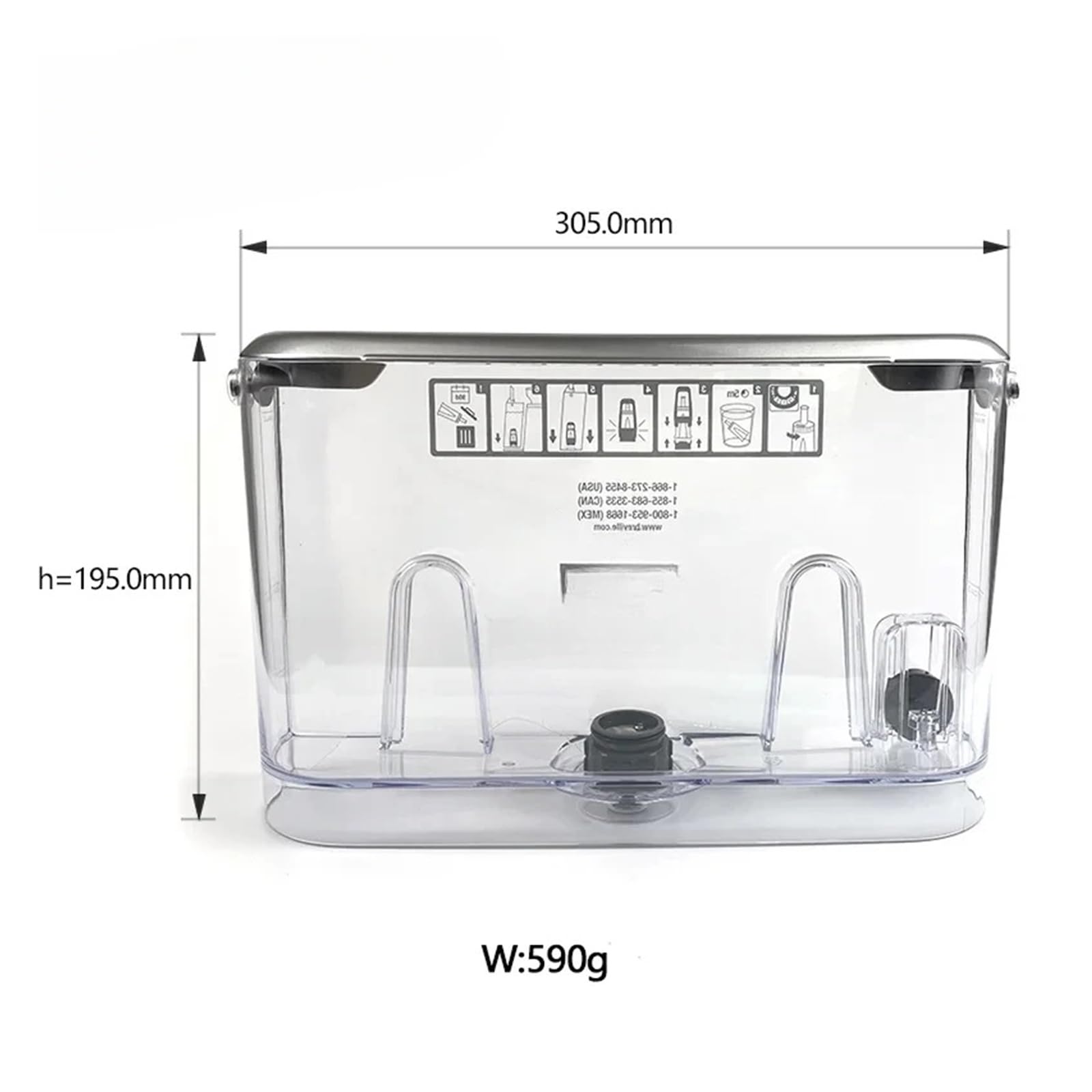 Serbatoio Dell'acqua, Compatibile Con La Macchina Da Caffè Semiautomatica Breville 870/878/SAGE, Ecc.(878)