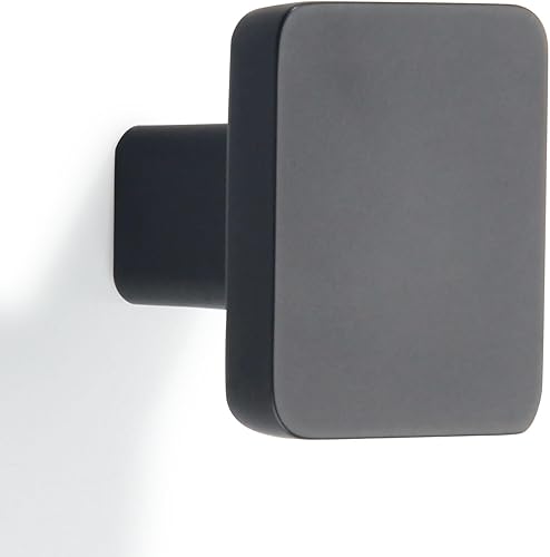 TUNNY Paquete de 10 Konb clásico para gabinetes, color negro mate, herrajes para muebles de cocina, dormitorio, muebles, tiradores de gabinete