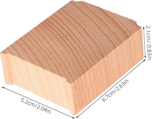 Miniatura 2 de jojofuny 6 piezas de pistas de tren de madera, puente de pista de tren de madera, accesorios de tren Brio, riel apilable de riel, bloques de madera