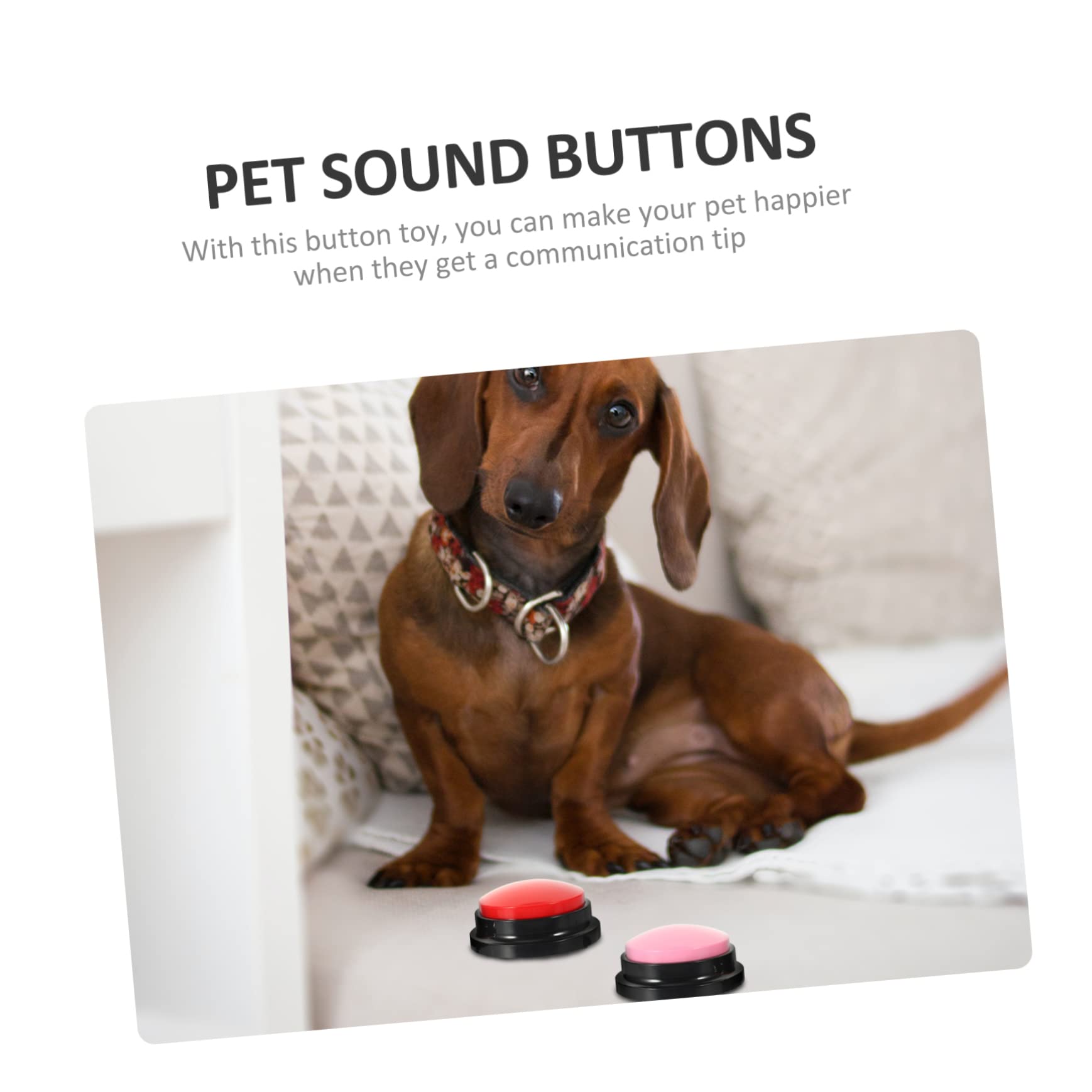 2 Juegos De Timbres De Entrenamiento para Perros con Función De Grabación Y Botón De Comunicación para Perros Botones De Sonido Interactivos (2 Unidades)