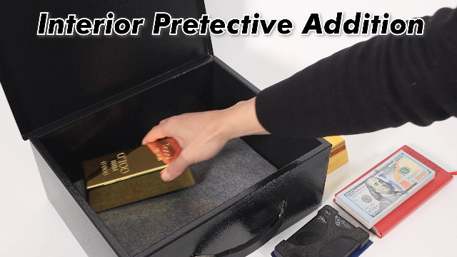 Dalmbox Portable Metal Safe Box with Key Lock - Fire Resistant