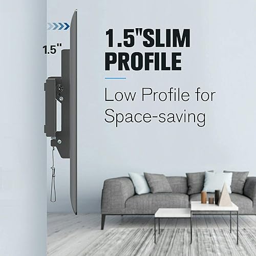 Miniatura 4 de Mounting Dream Soporte de pared para TV con certificación UL para la mayoría de televisores de pantalla plana de 37 a 70 pulgadas, soporte de pared