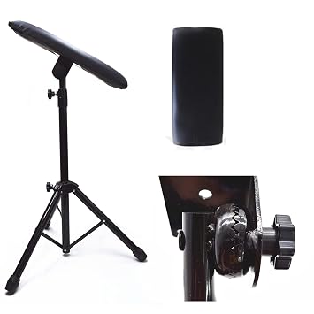 Tatmax Tattoo Armrest Fully Adjustable 16inchx7inch Large Pad 180 Tilt Teeth Lock Secured Arm Leg Rest Adjustable Height Tripod