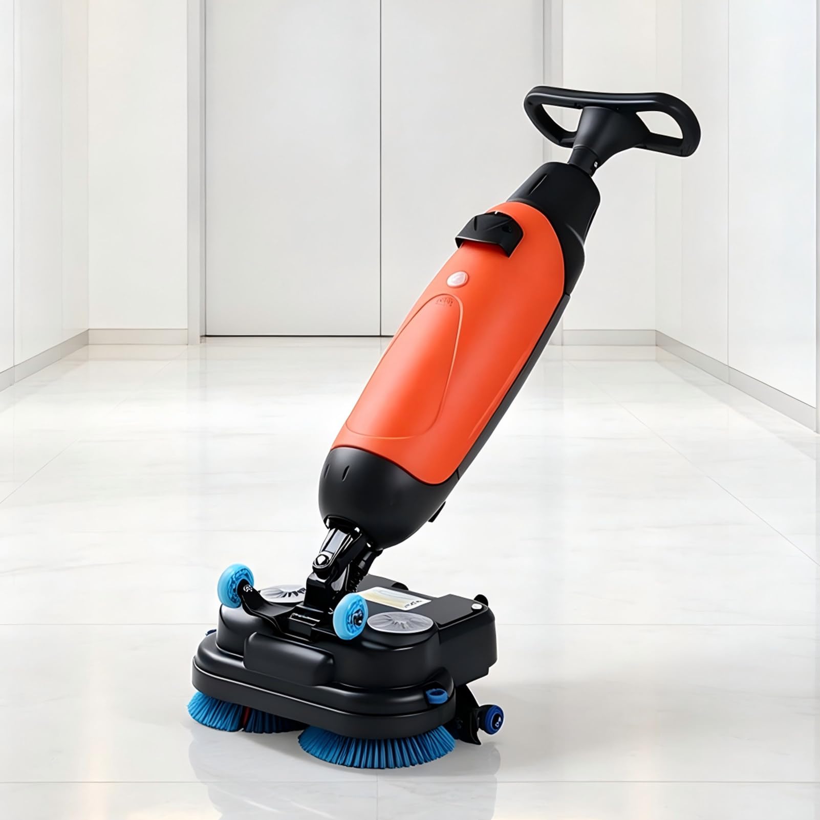 Máquina para Suelos de 17 Pulgadas, fregadora de Suelos Comercial, máquina fregadora y pulidora de Suelos Comercial de 17 Pulgadas, máquina de Limpieza portátil para Suelos Orange
