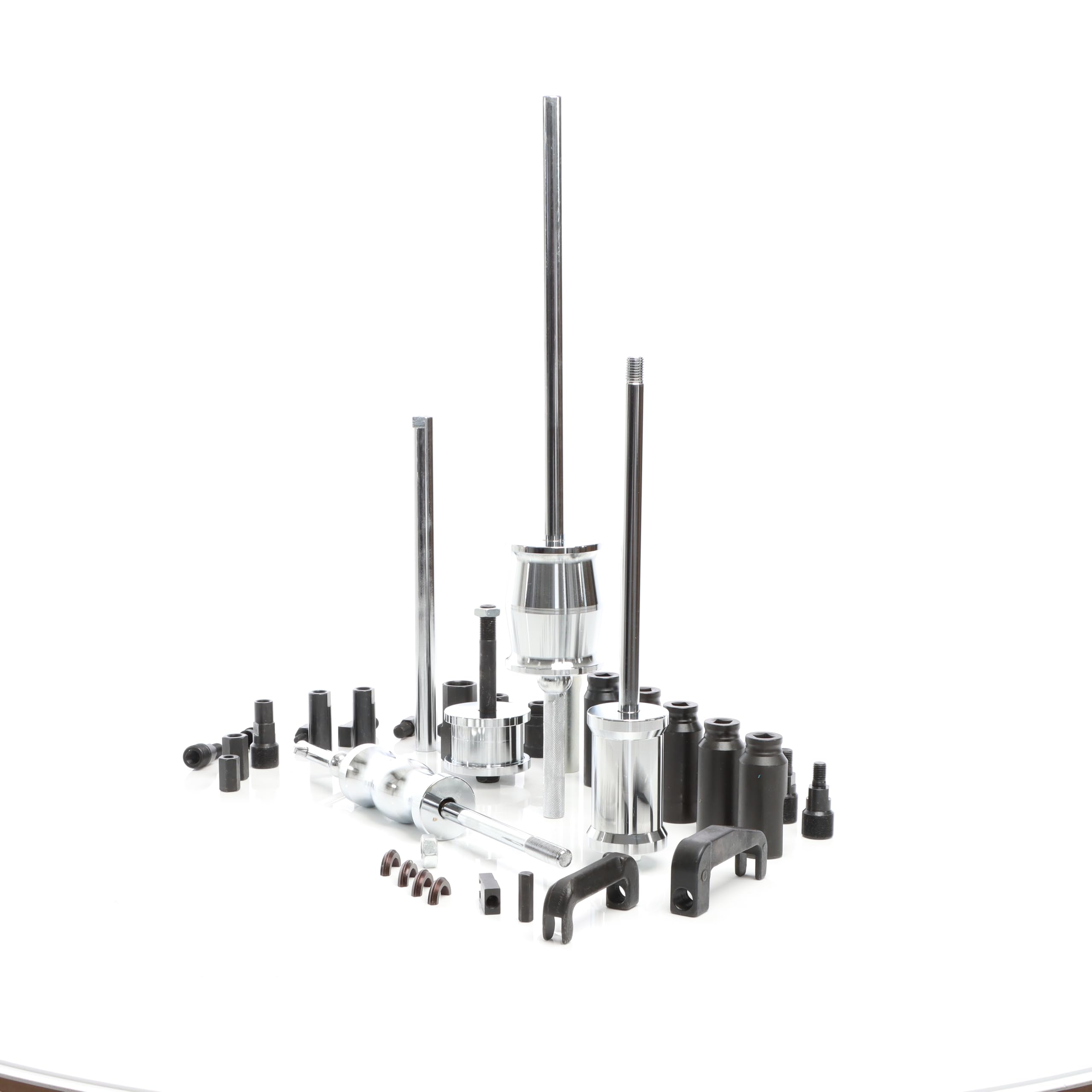 WilTec Coffret de 40 pcs. d’extracteurs d’injecteur CDI - avec 3 Marteau à Coulisse & Adaptateurs - Garage Dépannage - Outillage arrache-injecteurs Démontage Comptabilité Large
