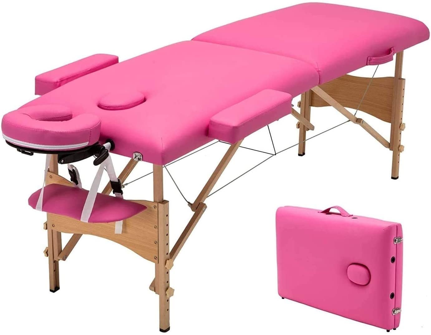 Lettino da Massaggio Portatile, Lettino da Massaggio, Lettino da Spa, Lettino da Salone Regolabile in Altezza, Letto Pieghevole, Adatto per Terapia, Tatuaggi, Salone, tratt(