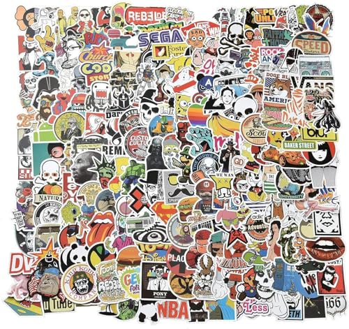 Willingood Aufkleber 200 St¨¹ck Wasserdicht Vinyl Stickers Graffiti Style...