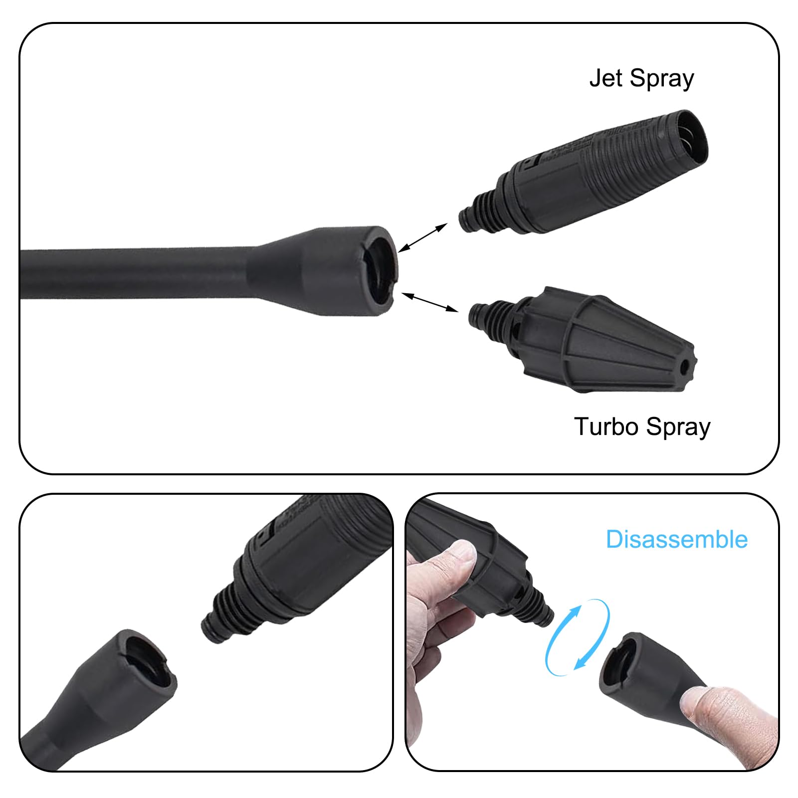 Lancia Ugello A Getto Variabile Per Idropulitrice Karcher K2 K3 K4 K5 K6 K7