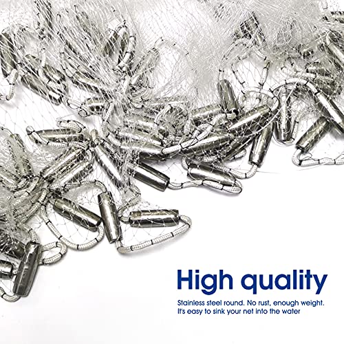 Proximitck American Saltwater Fishing Cast Nets, Premium Bait Trap Casting Net 4Ft Radius Size With Stainless Steel Round Weights, 3/8 In Mesh Size #TOP4