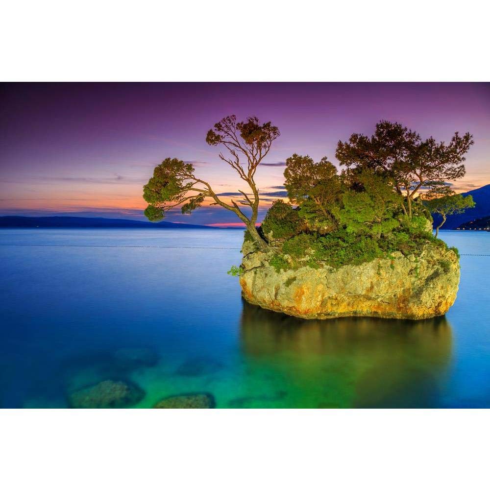 ArtzFolio Sunset Landscape in Makarska Riviera, Croatia Peel & Stick Vinyl Wall Sticker 36inch x 24inch (91.4cms x 61cms)