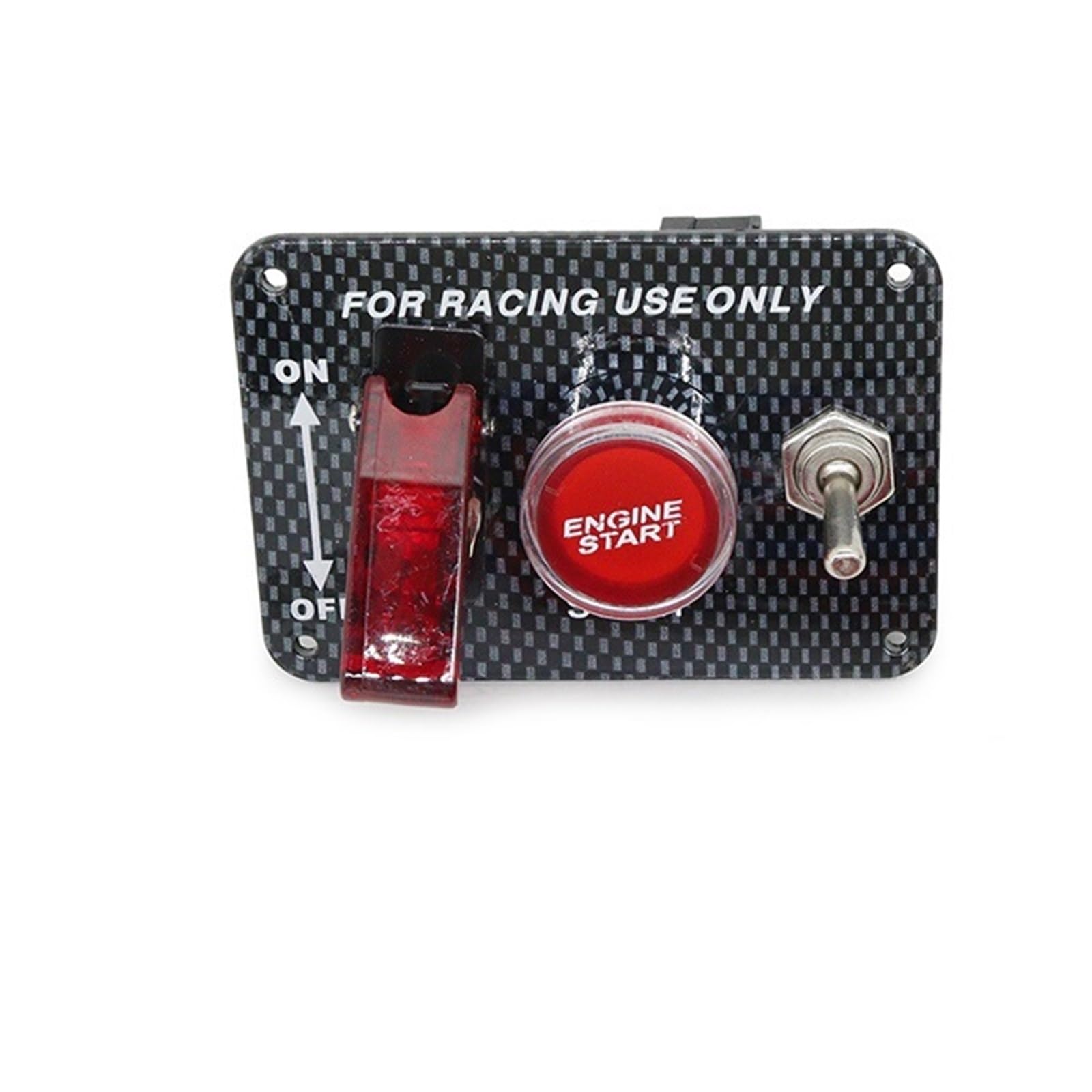Interruptor de arranque Interruptor de encendido LED 12 V para coche carreras, interruptor y apagado del motor, panel interruptores palanca(9.5cm silver switch)