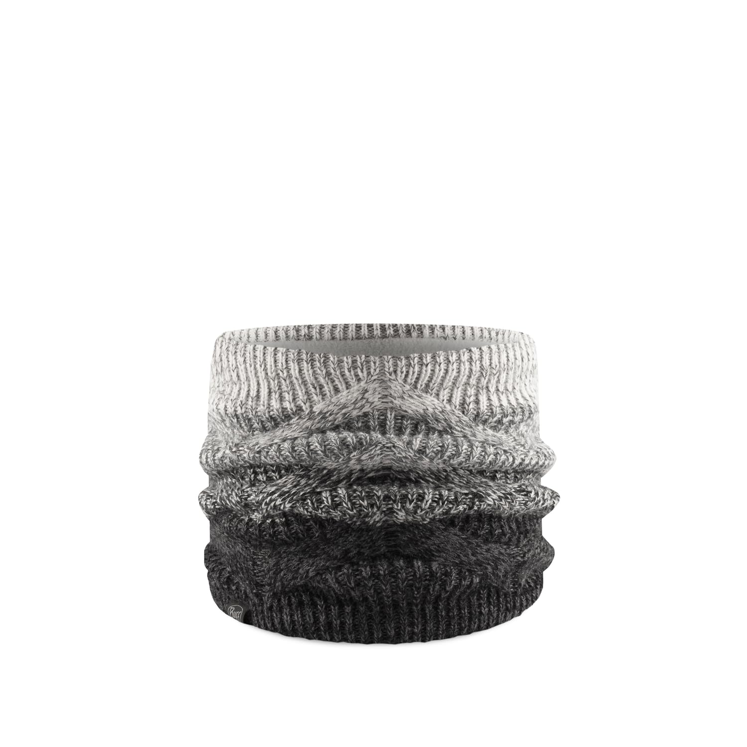 Buff Knitted and Fleece Neckwarmer Masha Grey Unisex Adult