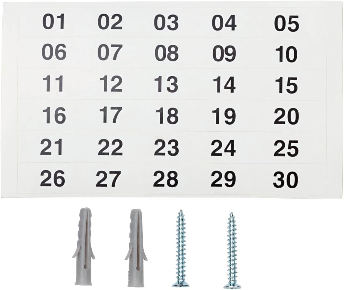 Sterling Kc20C Wall Mountable Combination Cabinet with 20 Hooks-Matt Black-with Coloured Key Tags