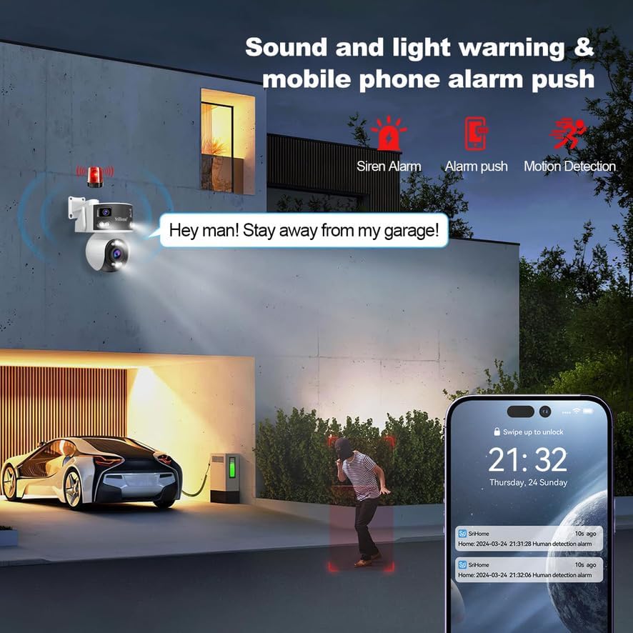 Avertizare sonoră și luminoasă cu alarmă mobilă prin apăsare