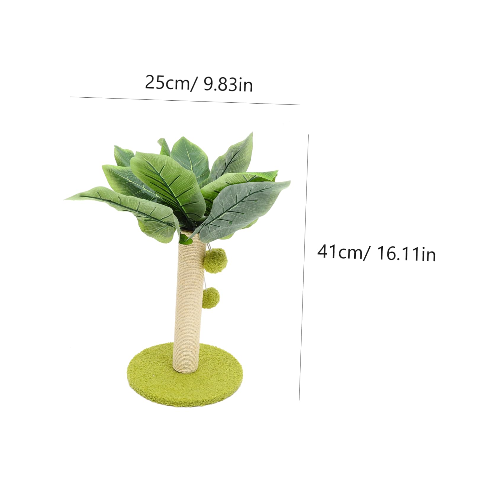 Toddmomy Kitten Scratcher Tree Vertical Cat Scratching Post Rope Hanging Spring Ball and Cute Design Base for Indoor Cats and Kittens