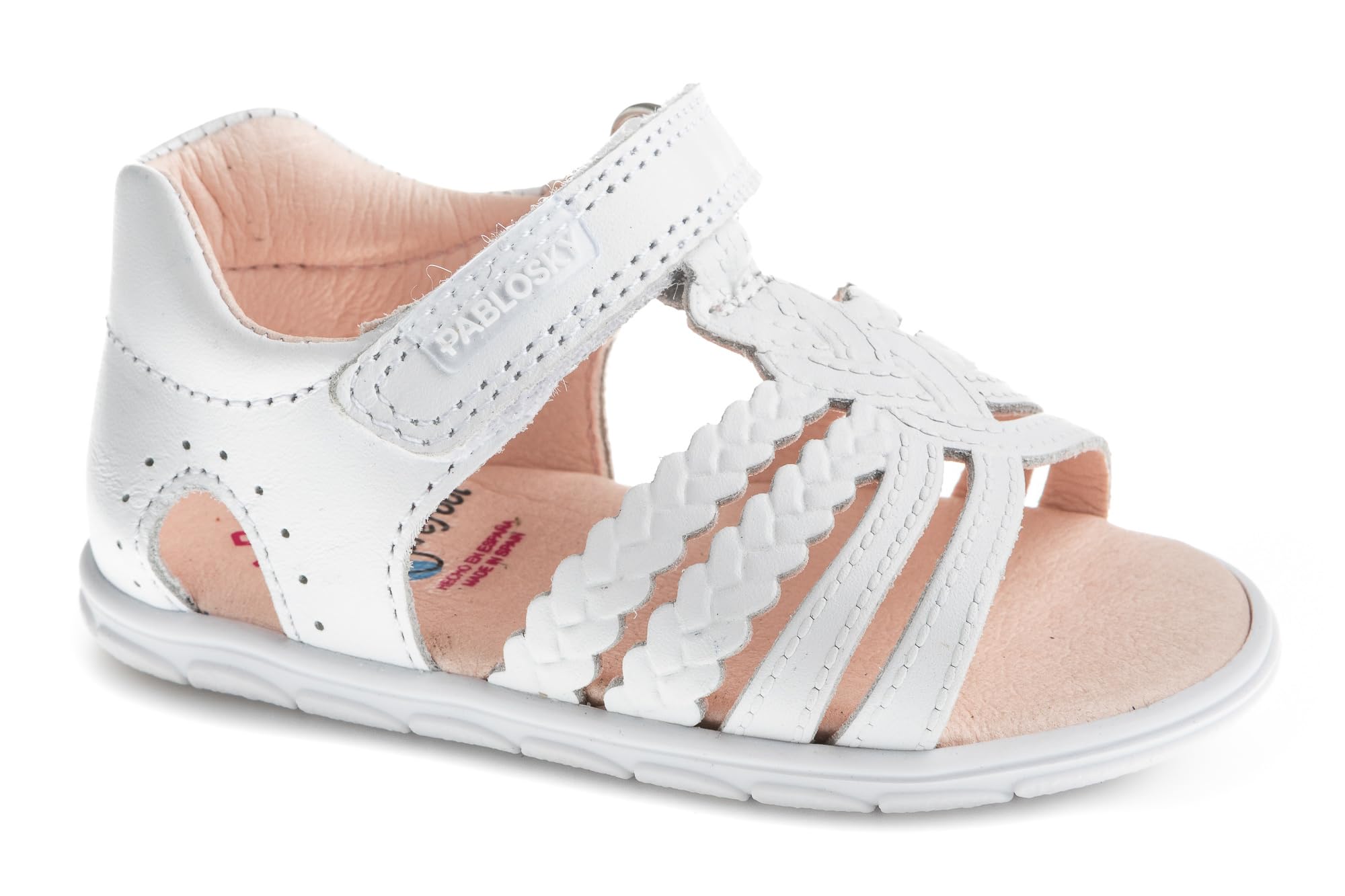 Pablosky Damen Weiß Baby-Mädchen Zig 066600 Sandale, 25 Eu Weit
