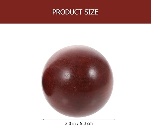 Miniatura 3 de STOBOK Baoding - Bolas de entrenamiento de mano de madera bolas de masaje chinas para aliviar el estrés ejercicio de mano bolas de masaje