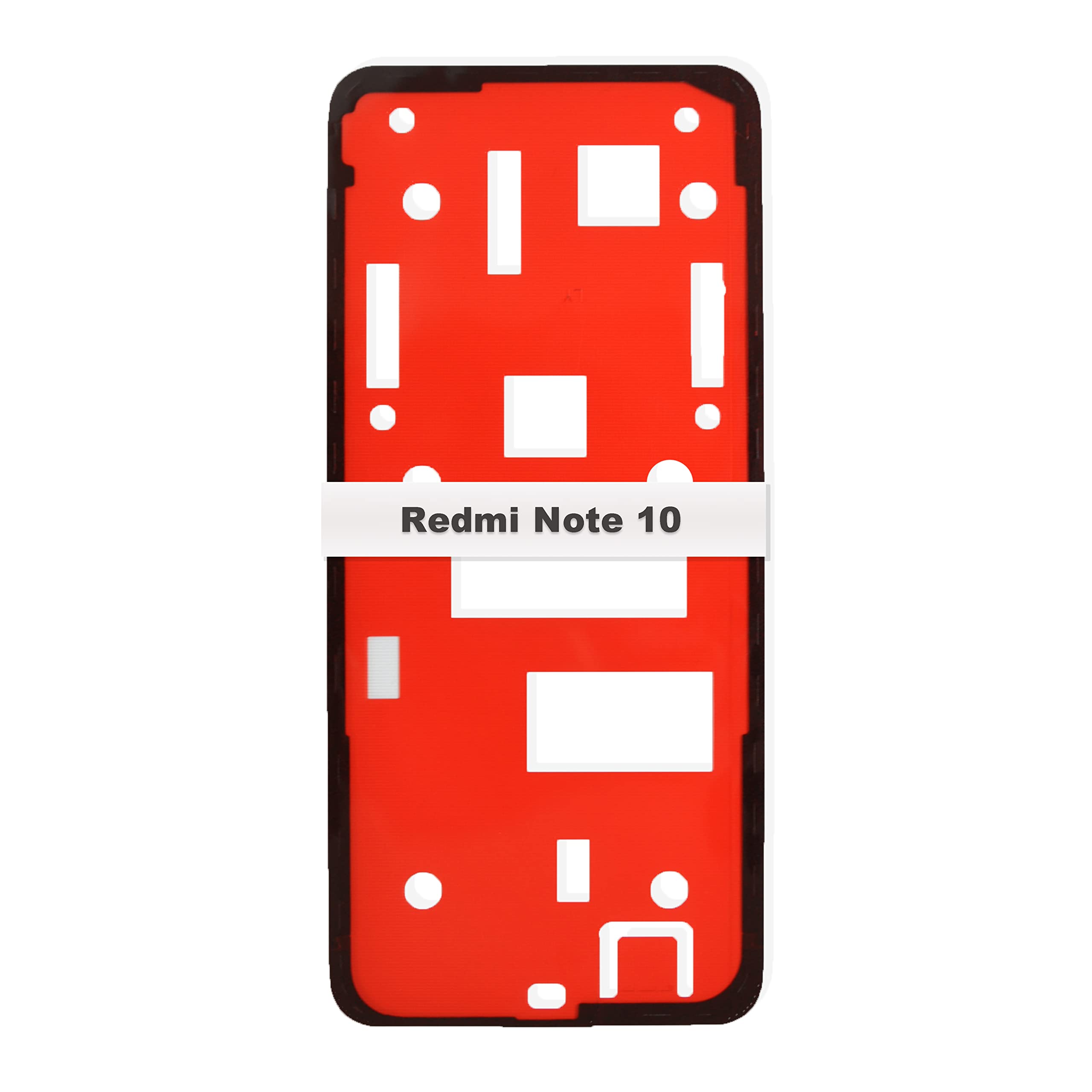 Vitre Arrière De Coque + Stickers Pour Xiaomi Redmi Note 10 4G / 10S - Noire, Neuve Sous Emballage