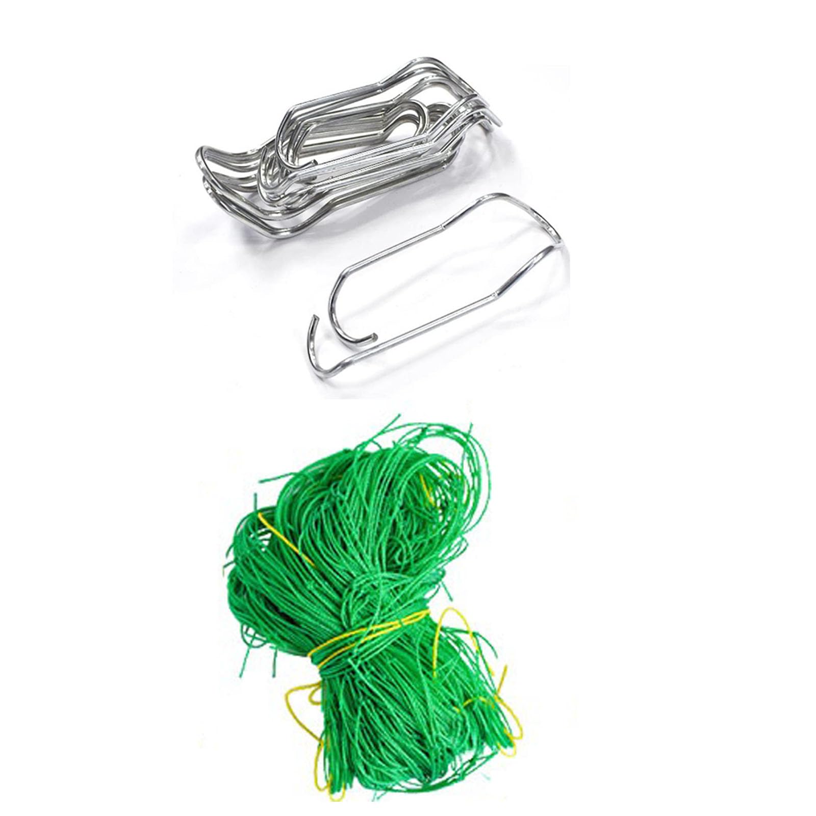 Lalahoni 5 pcs for 3/4in (20mm) Diameter Garden Trellis Connector Plant Support Stakes Clips, Steel Connector for Cucumber Trellis,with Netting
