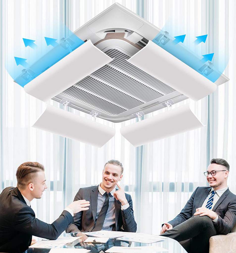 Deflettore del Climatizzatore per Aria Condizionata Centralizzata a Soffitto Impedisce Soffio Diretto di Aria Fredda Angolo Regolabile Adatto a Tutte le Stagioni Acciaio Plastico(Pezzo Singolo)(60cm)