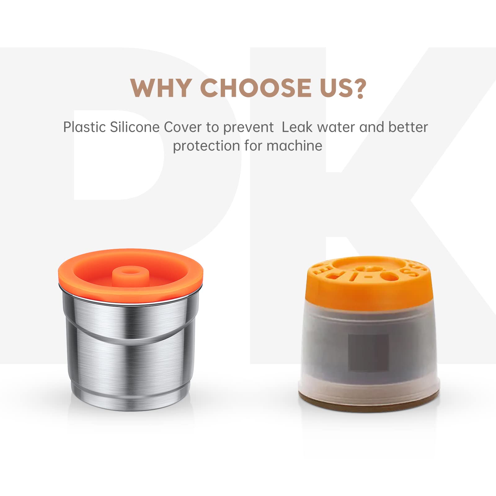 Set di 2 filtri ricaricabili per cialde di caffè e tamper compatibili con la macchina Illy IperEspresso X7.1 Y5 (2 capsule di caffè e 1 tamper)