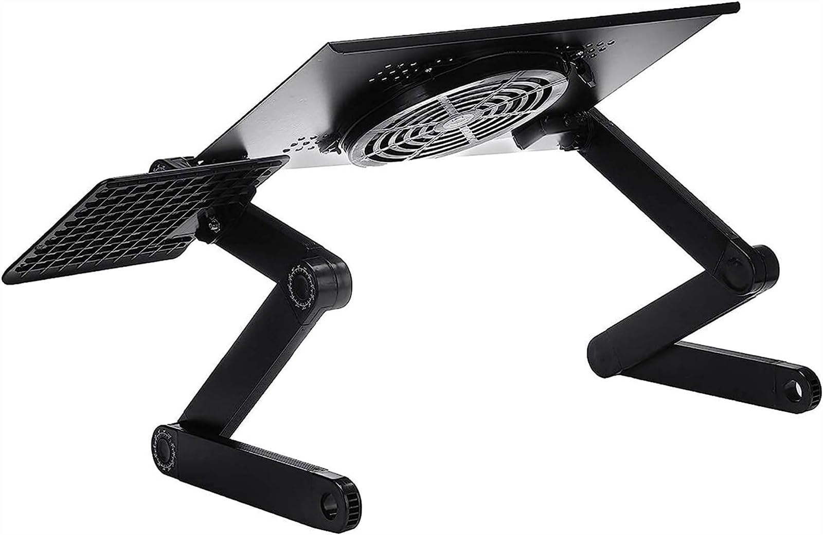 Tablette de lit pour Ordinateur Portable, Support Pliable et réglable, avec Coussin de Refroidissement USB et 1 Ventilateur, Plateau et Support pour canapé.