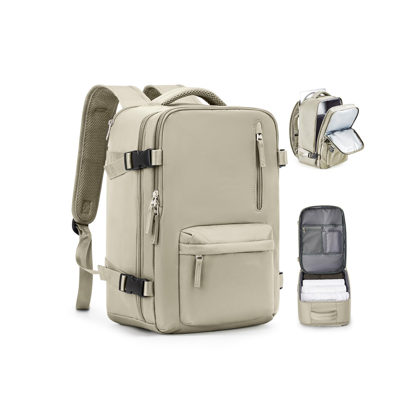 Zaino da Viaggio per Ryanair 40x20x25 Bagaglio a Mano Zaino Borse da Cabina per Ryanair Il Sedile Zaino Aereo Bagaglio a Mano Donna Borsa Cabina Viaggio Zaino Viaggio Casual Daypack,Grigio-Marrone